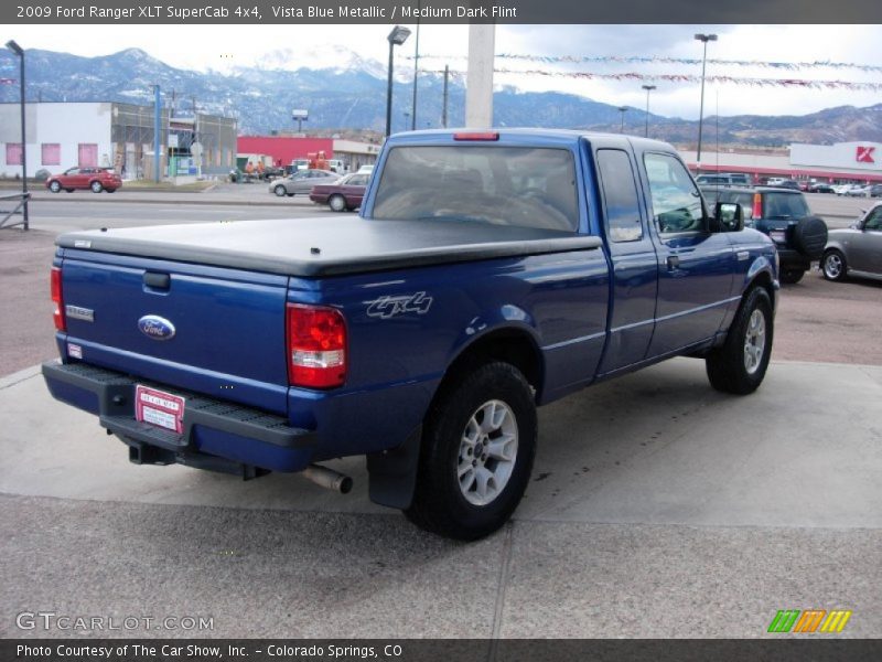 Vista Blue Metallic / Medium Dark Flint 2009 Ford Ranger XLT SuperCab 4x4
