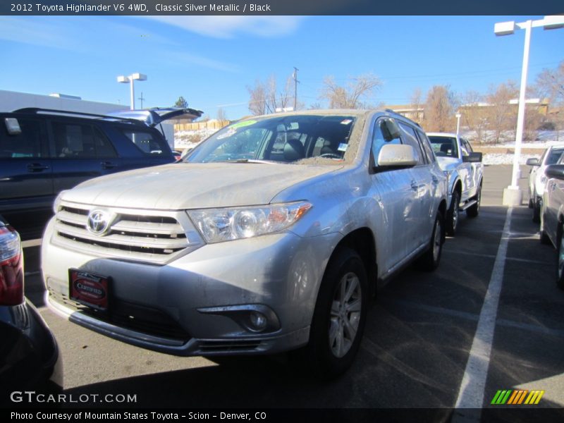 Classic Silver Metallic / Black 2012 Toyota Highlander V6 4WD
