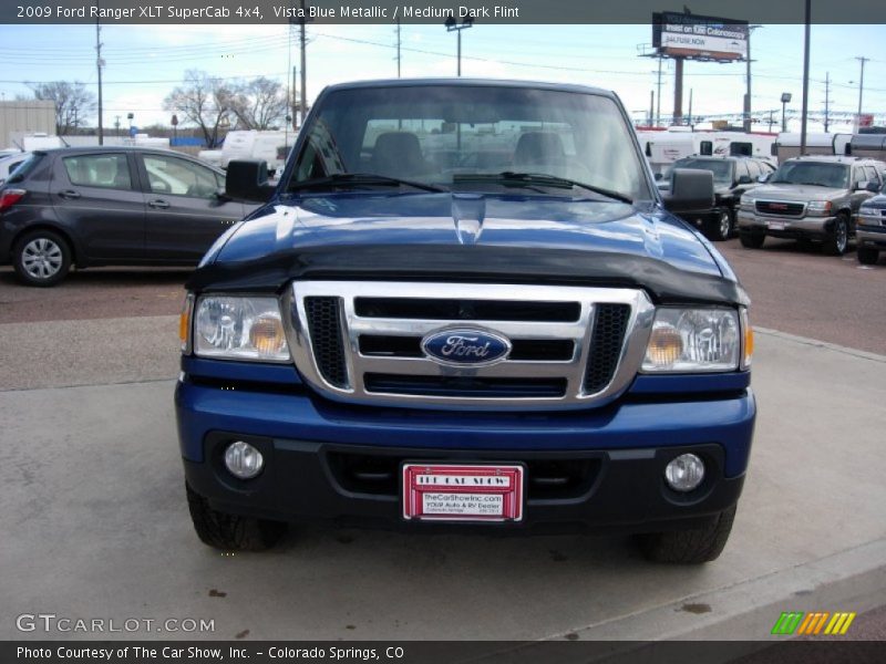 Vista Blue Metallic / Medium Dark Flint 2009 Ford Ranger XLT SuperCab 4x4