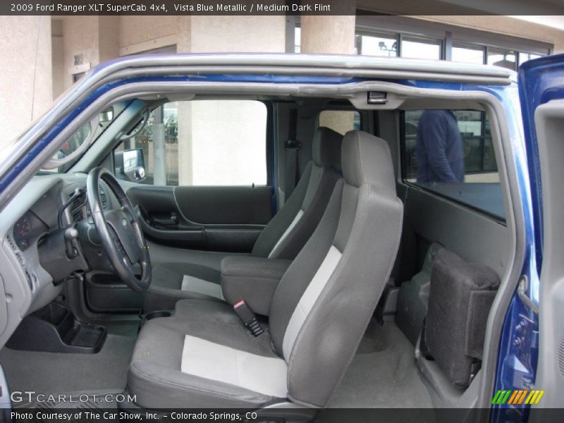 Vista Blue Metallic / Medium Dark Flint 2009 Ford Ranger XLT SuperCab 4x4