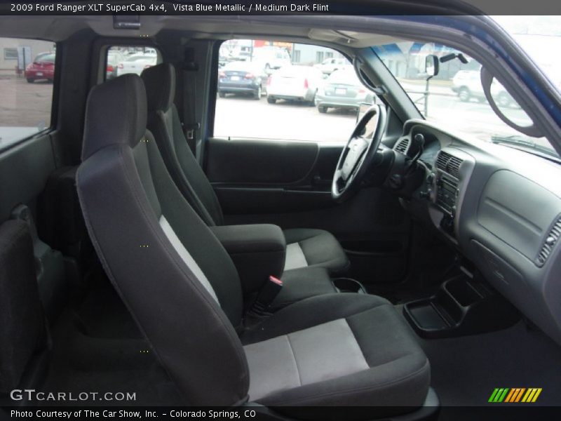 Vista Blue Metallic / Medium Dark Flint 2009 Ford Ranger XLT SuperCab 4x4