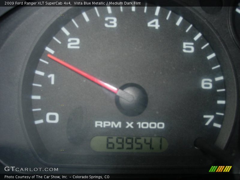 Vista Blue Metallic / Medium Dark Flint 2009 Ford Ranger XLT SuperCab 4x4