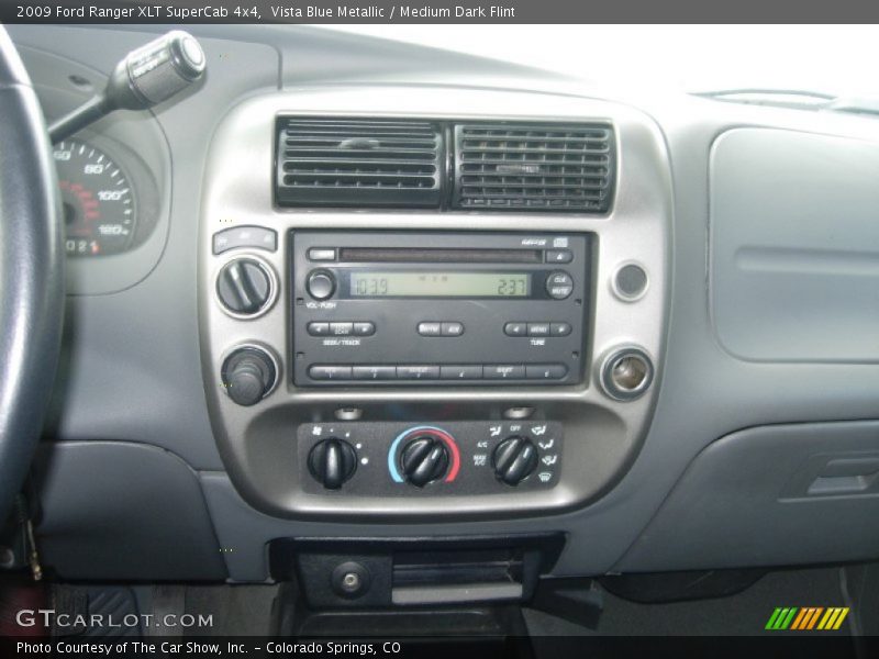 Vista Blue Metallic / Medium Dark Flint 2009 Ford Ranger XLT SuperCab 4x4