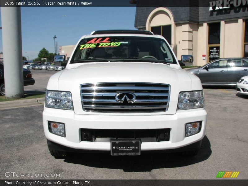 Tuscan Pearl White / Willow 2005 Infiniti QX 56
