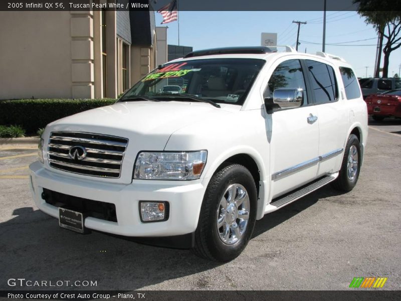 Tuscan Pearl White / Willow 2005 Infiniti QX 56