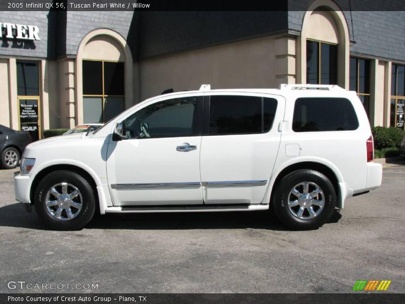 Tuscan Pearl White / Willow 2005 Infiniti QX 56