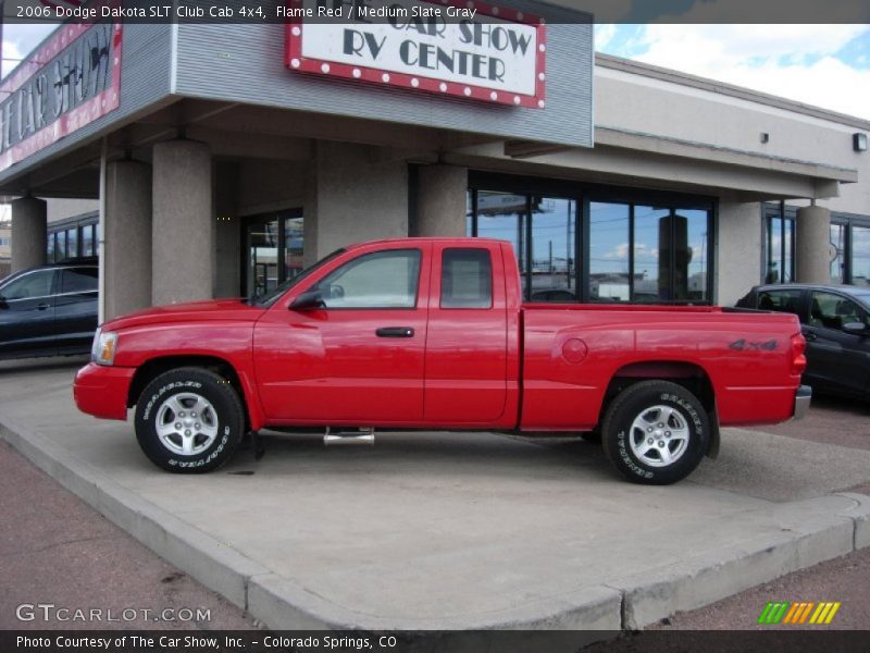 Flame Red / Medium Slate Gray 2006 Dodge Dakota SLT Club Cab 4x4