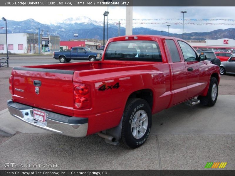 Flame Red / Medium Slate Gray 2006 Dodge Dakota SLT Club Cab 4x4