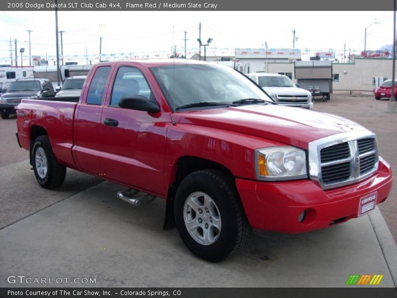 Flame Red / Medium Slate Gray 2006 Dodge Dakota SLT Club Cab 4x4