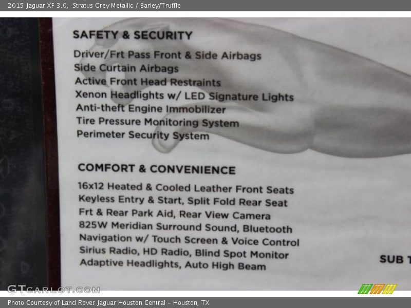Stratus Grey Metallic / Barley/Truffle 2015 Jaguar XF 3.0