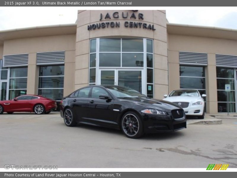 Ultimate Black Metallic / London Tan/Warm Charcoal 2015 Jaguar XF 3.0