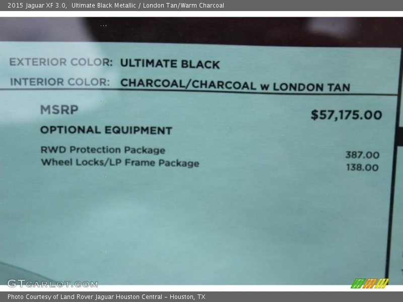  2015 XF 3.0 Window Sticker