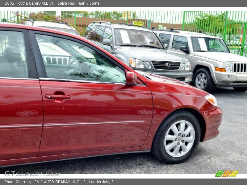 Salsa Red Pearl / Stone 2003 Toyota Camry XLE V6