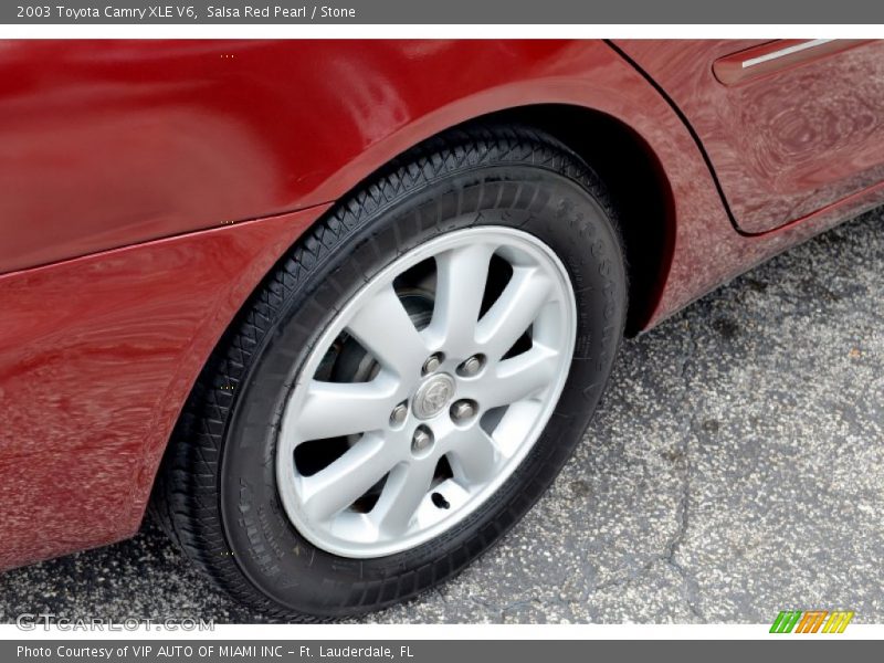 Salsa Red Pearl / Stone 2003 Toyota Camry XLE V6