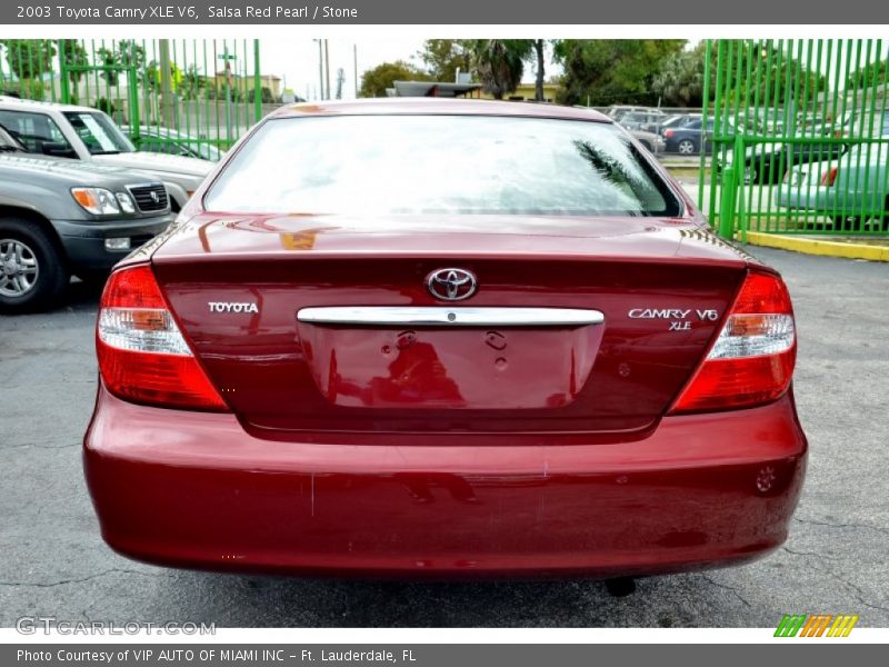 Salsa Red Pearl / Stone 2003 Toyota Camry XLE V6