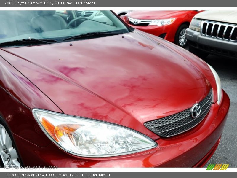Salsa Red Pearl / Stone 2003 Toyota Camry XLE V6