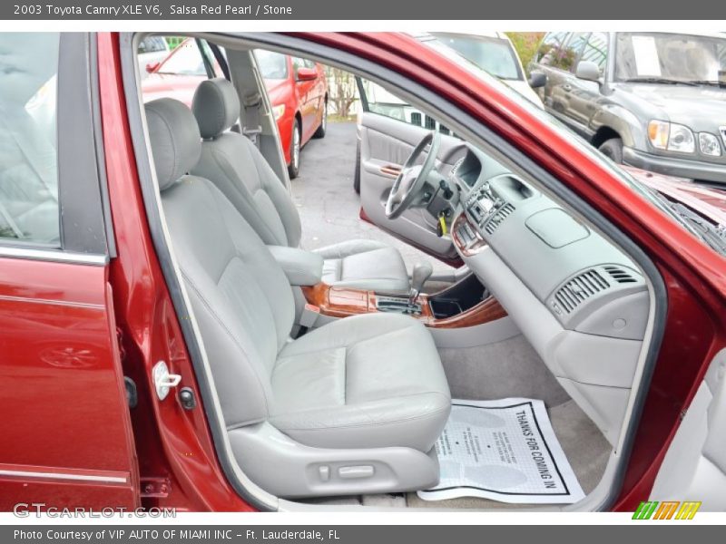 Salsa Red Pearl / Stone 2003 Toyota Camry XLE V6