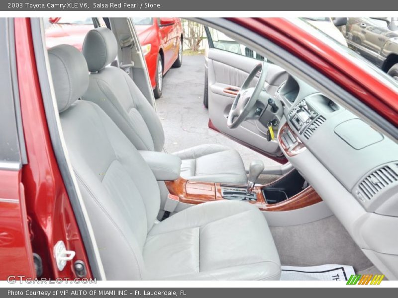 Salsa Red Pearl / Stone 2003 Toyota Camry XLE V6