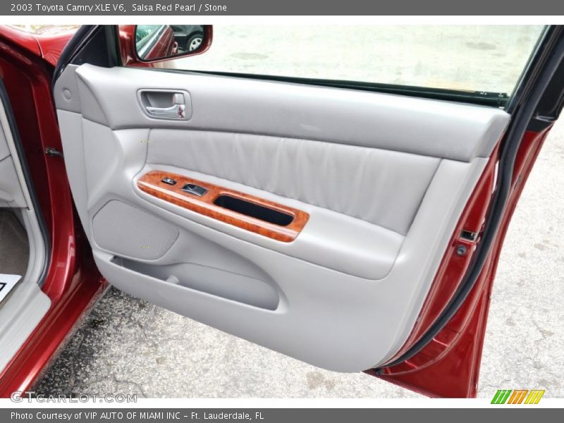 Salsa Red Pearl / Stone 2003 Toyota Camry XLE V6
