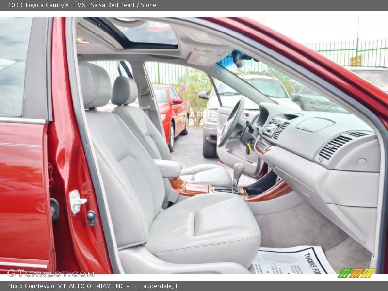 Salsa Red Pearl / Stone 2003 Toyota Camry XLE V6