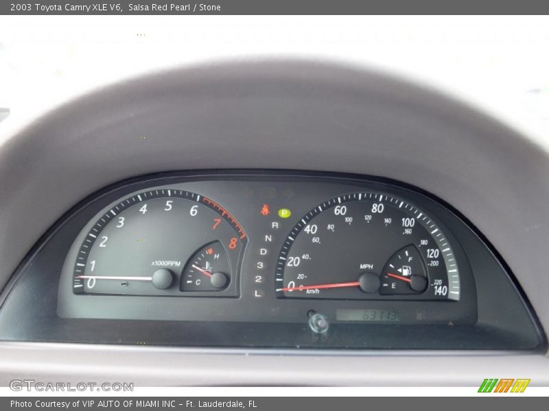 Salsa Red Pearl / Stone 2003 Toyota Camry XLE V6