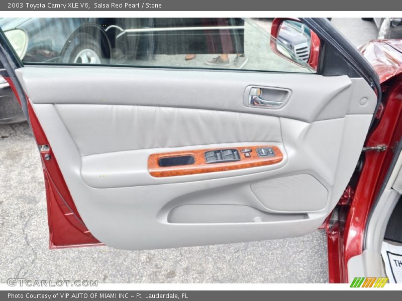 Salsa Red Pearl / Stone 2003 Toyota Camry XLE V6