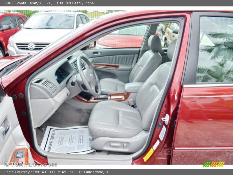 Salsa Red Pearl / Stone 2003 Toyota Camry XLE V6