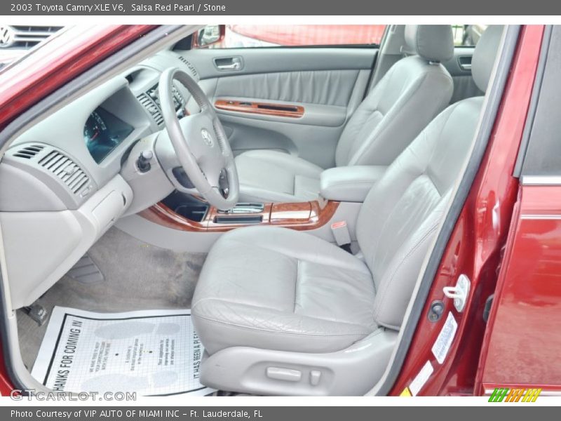 Salsa Red Pearl / Stone 2003 Toyota Camry XLE V6