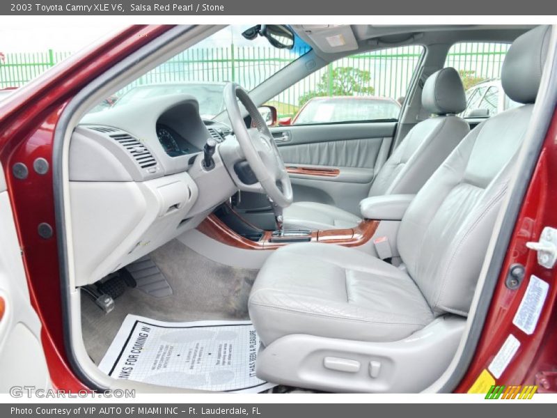 Salsa Red Pearl / Stone 2003 Toyota Camry XLE V6