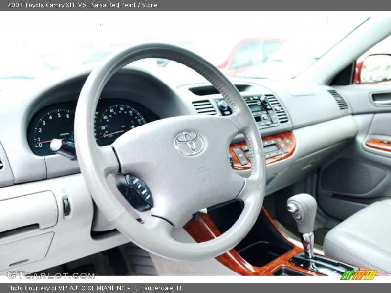 Salsa Red Pearl / Stone 2003 Toyota Camry XLE V6