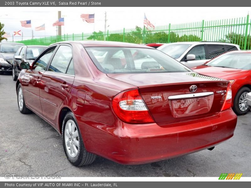 Salsa Red Pearl / Stone 2003 Toyota Camry XLE V6