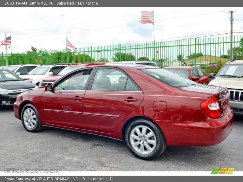 Salsa Red Pearl / Stone 2003 Toyota Camry XLE V6