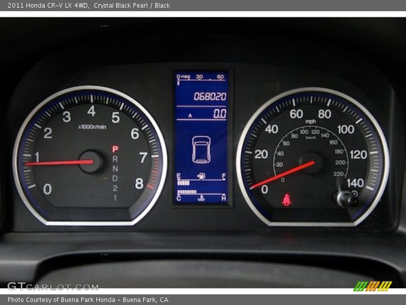 Crystal Black Pearl / Black 2011 Honda CR-V LX 4WD