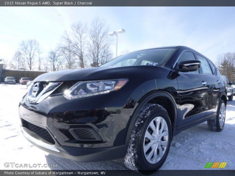 Super Black / Charcoal 2015 Nissan Rogue S AWD