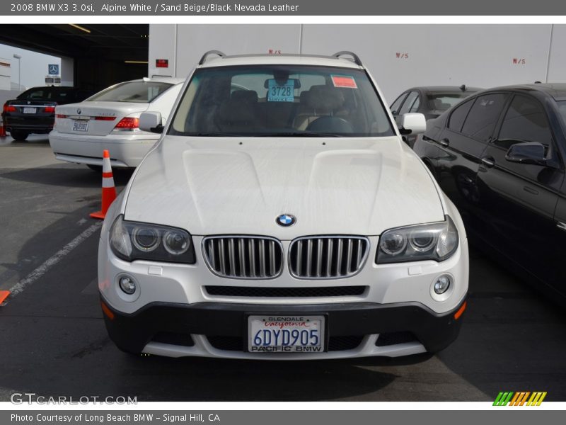 Alpine White / Sand Beige/Black Nevada Leather 2008 BMW X3 3.0si
