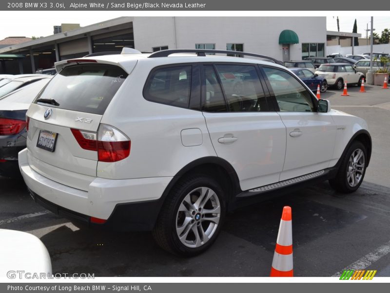 Alpine White / Sand Beige/Black Nevada Leather 2008 BMW X3 3.0si