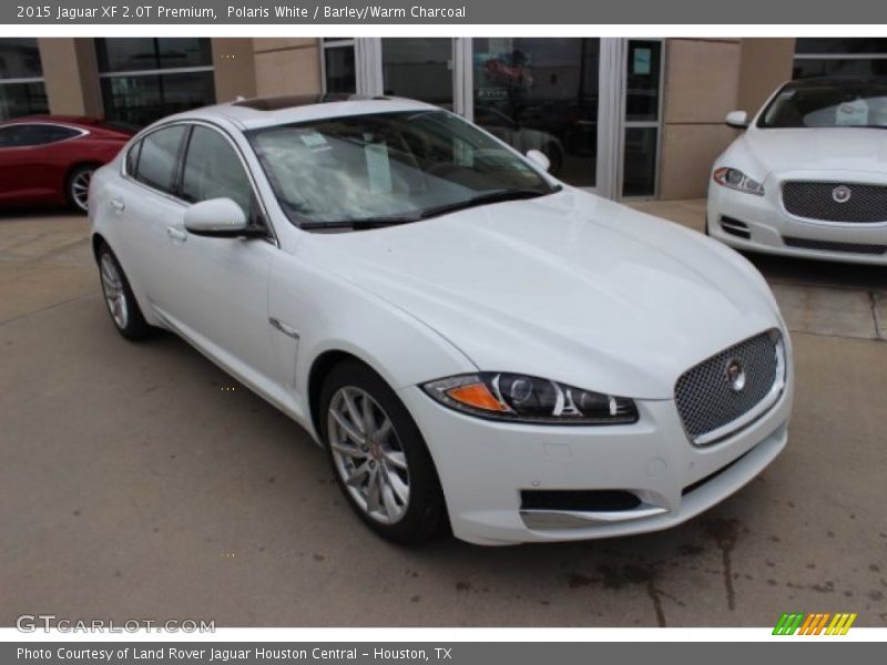 Polaris White / Barley/Warm Charcoal 2015 Jaguar XF 2.0T Premium