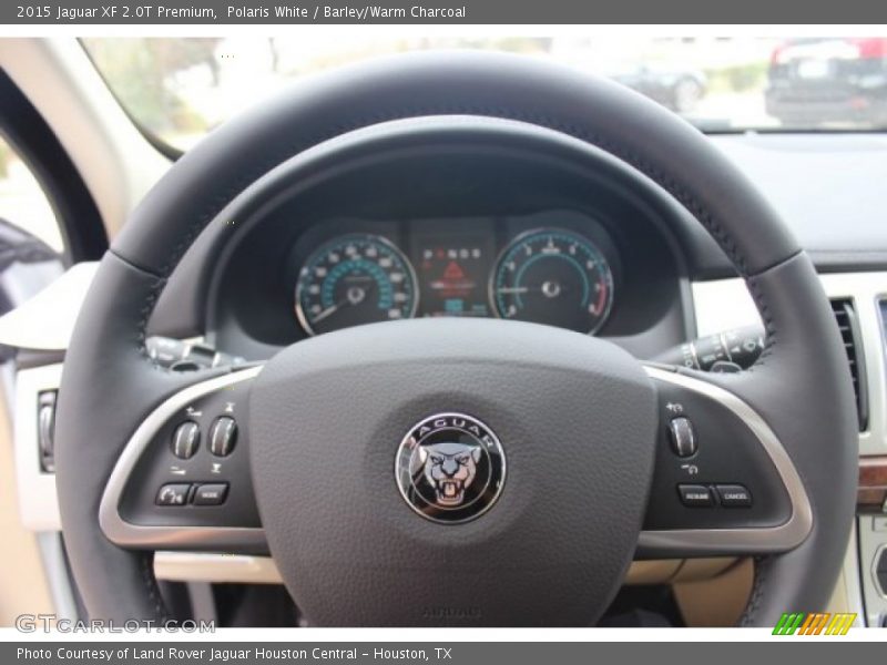 Polaris White / Barley/Warm Charcoal 2015 Jaguar XF 2.0T Premium