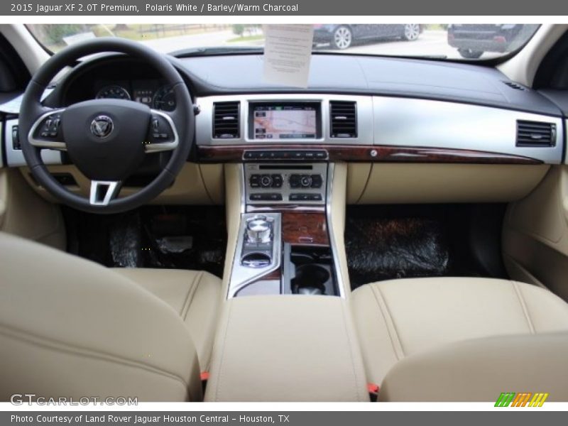 Polaris White / Barley/Warm Charcoal 2015 Jaguar XF 2.0T Premium