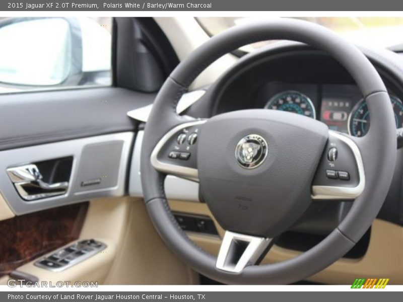 Polaris White / Barley/Warm Charcoal 2015 Jaguar XF 2.0T Premium