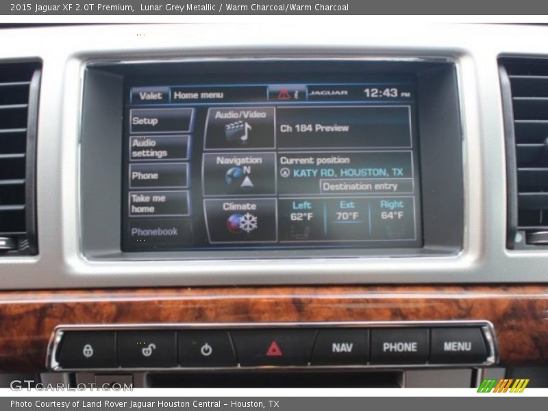 Lunar Grey Metallic / Warm Charcoal/Warm Charcoal 2015 Jaguar XF 2.0T Premium