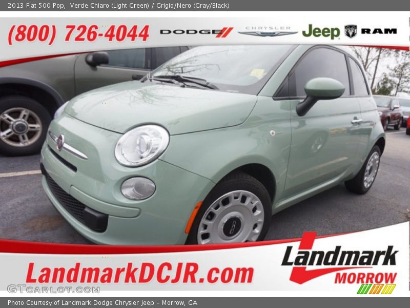 Verde Chiaro (Light Green) / Grigio/Nero (Gray/Black) 2013 Fiat 500 Pop