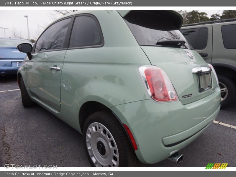 Verde Chiaro (Light Green) / Grigio/Nero (Gray/Black) 2013 Fiat 500 Pop