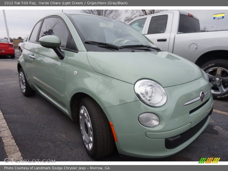 Verde Chiaro (Light Green) / Grigio/Nero (Gray/Black) 2013 Fiat 500 Pop