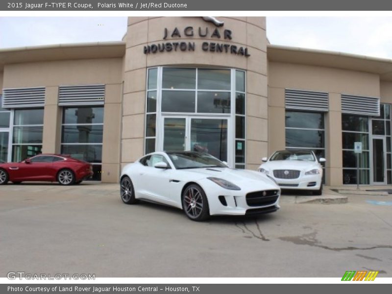 Polaris White / Jet/Red Duotone 2015 Jaguar F-TYPE R Coupe