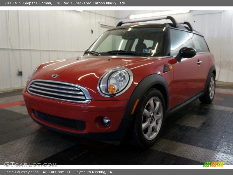 Chili Red / Checkered Carbon Black/Black 2010 Mini Cooper Clubman