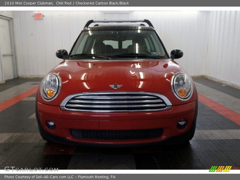 Chili Red / Checkered Carbon Black/Black 2010 Mini Cooper Clubman