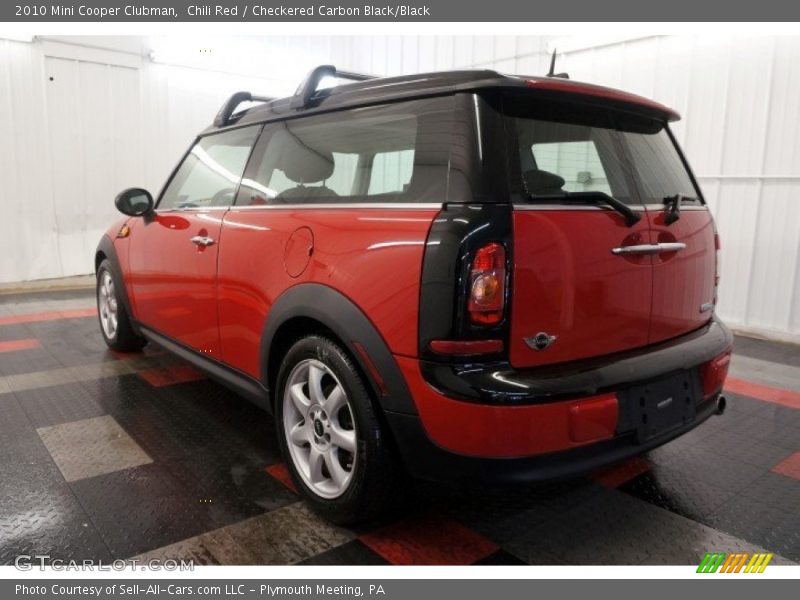 Chili Red / Checkered Carbon Black/Black 2010 Mini Cooper Clubman
