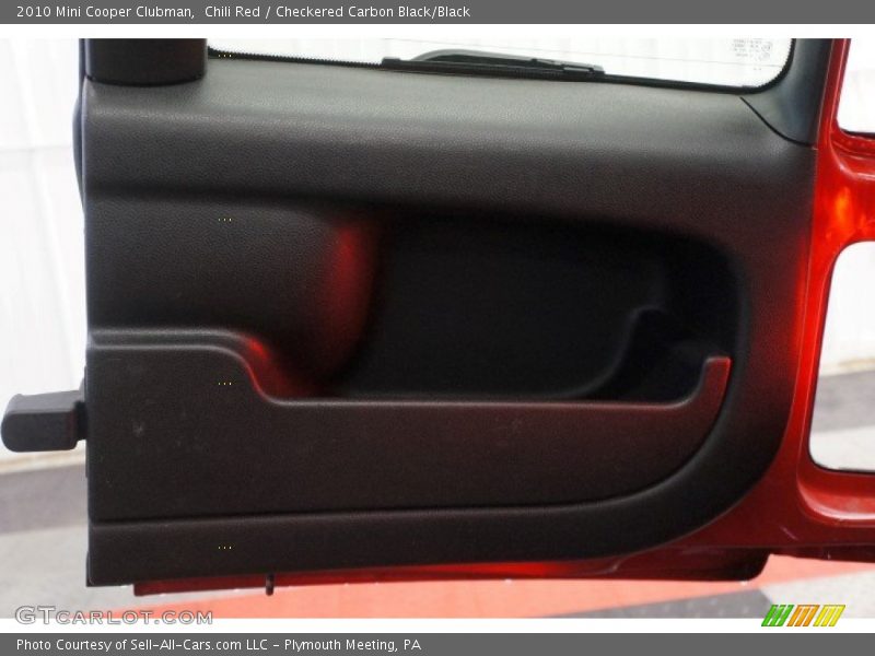 Chili Red / Checkered Carbon Black/Black 2010 Mini Cooper Clubman