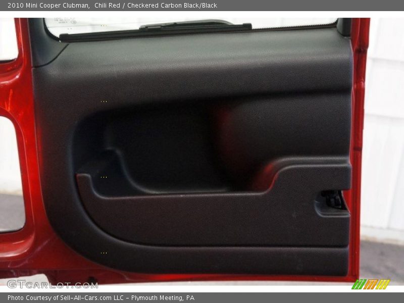 Chili Red / Checkered Carbon Black/Black 2010 Mini Cooper Clubman